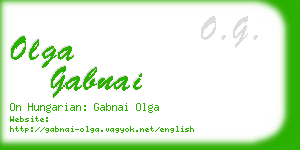 olga gabnai business card